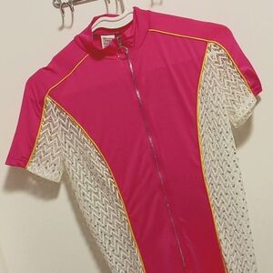 Short Sleeve Pink Jumpsuit